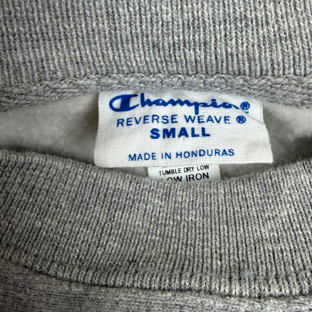 Champion Reverse Weave Hanover College Sweatshirt Gray Crewneck Small - Picture 5 of 5